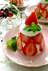 苺のミニ♡レアチーズケーキ