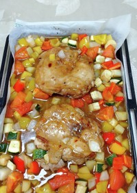 チキンとカラフル野菜のオーブン焼き