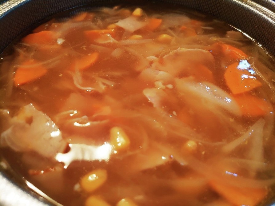 ベーコンたっぷりスープの画像