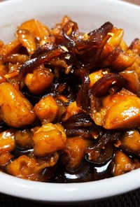 簡単 鶏皮と生姜の甘辛煮