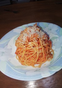 サルシッチャでトマトスパゲッティ