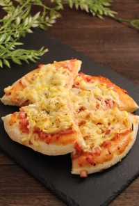 簡単30分ピザ！ハムスイチリの手作りピザ