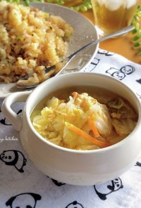 白菜漬けアレンジ☆簡単酸辣湯スープ。