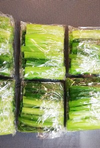 【冷凍保存】ほうれん草や小松菜