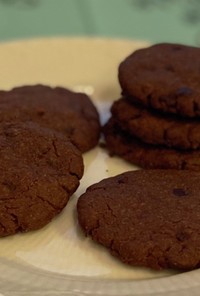 米粉と大豆粉のココアチョコチップクッキー