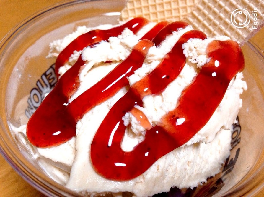 簡単♡苺クリームチーズアイス♡の画像
