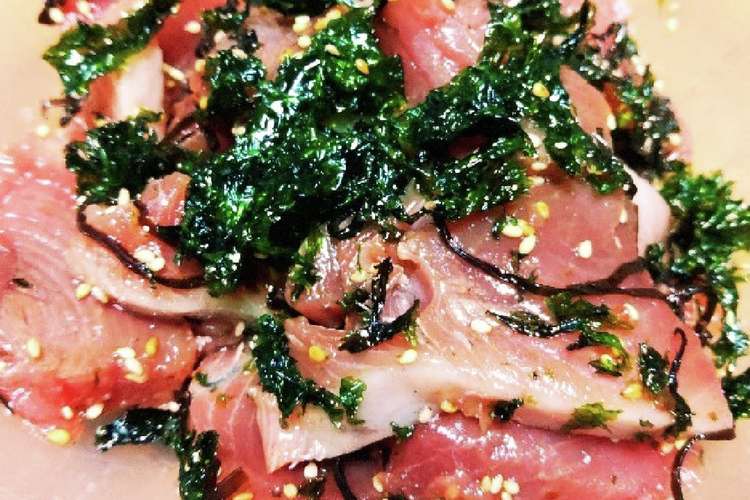 カツオ刺身の塩昆布和え レシピ 作り方 By Msy0730 クックパッド 簡単おいしいみんなのレシピが376万品