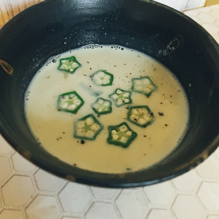 オクラの豆乳スープの画像