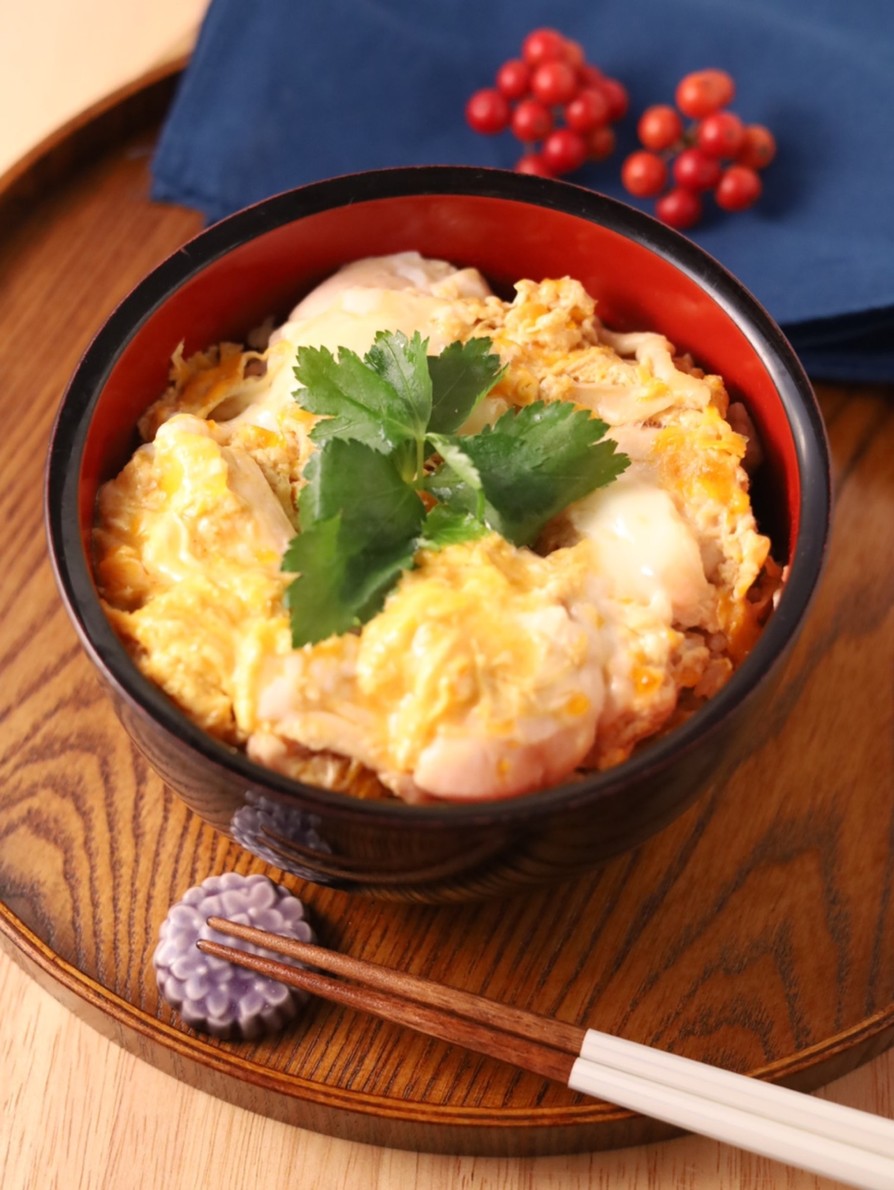 ★お店の親子丼★玉ねぎ無しで時短　節約♪の画像