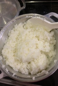 無水鍋でIHで無洗米でご飯