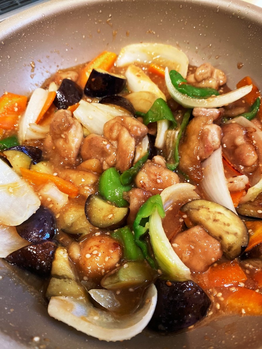鶏と野菜の胡麻味噌生姜焼きの画像