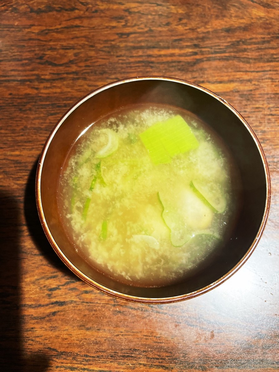 里芋と長ネギの神楽南蛮味噌汁の画像