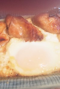 トロトロ卵と照り焼きチキングリル