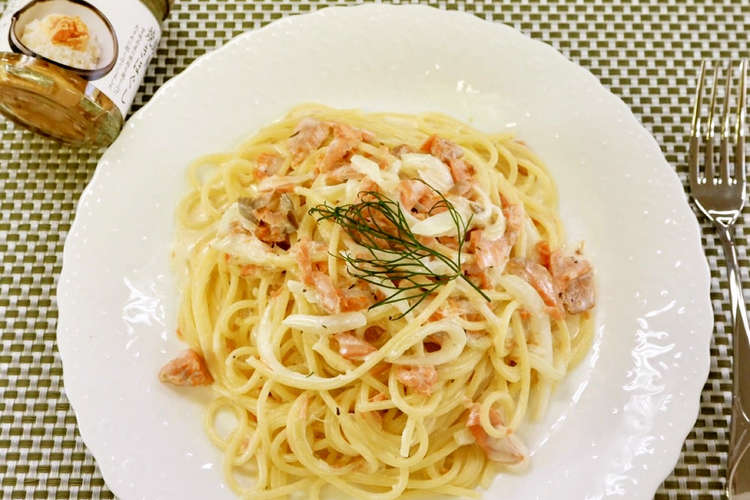 鮭ほぐしで時短簡単 クリームパスタ レシピ 作り方 By Fc Nutriキリ クックパッド 簡単おいしいみんなのレシピが366万品