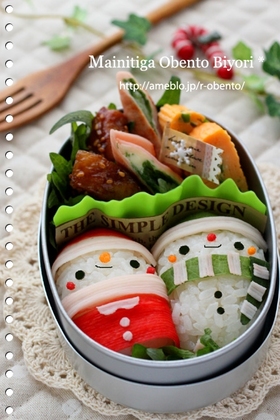 俵おむすびサンタさんクリスマスのお弁当♪
