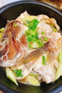 鯛（お好みのお魚）のニンニクバタポン煮