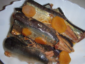 A圧力鍋でサンマの生姜醤油煮