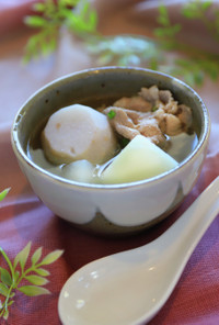 里芋と豚肉のスープ
