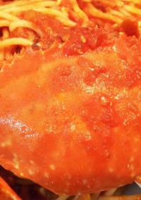 渡り蟹のトマトクリームソースパスタ