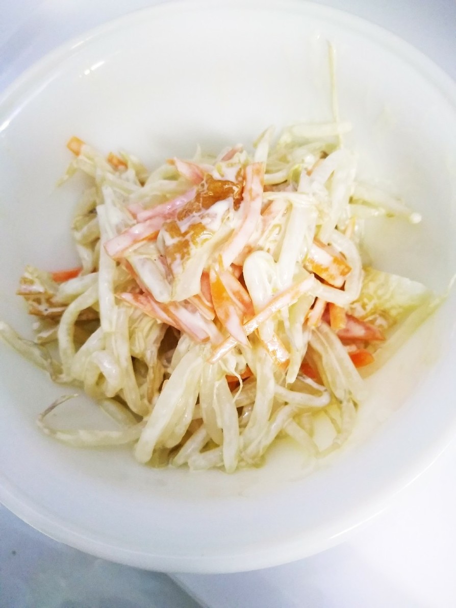 簡単副菜♪もやしとにんじんの柚子マヨ和えの画像