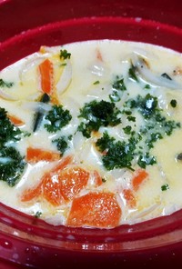 メトレフランセで冷凍ストック野菜のスープ