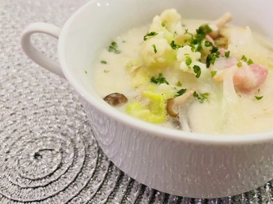 ほっこり♡冬野菜のクリームスープの写真