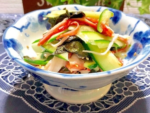 胡瓜 カニカマ 海苔の和え物 レシピ 作り方 By チョコ ｈ クックパッド 簡単おいしいみんなのレシピが366万品