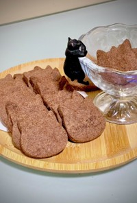サクサク猫サブレ☆米粉クッキー☆ココア味