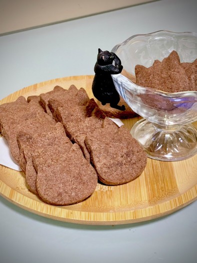 サクサク猫サブレ☆米粉クッキー☆ココア味の写真