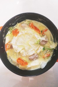 白菜とカマンベール鍋