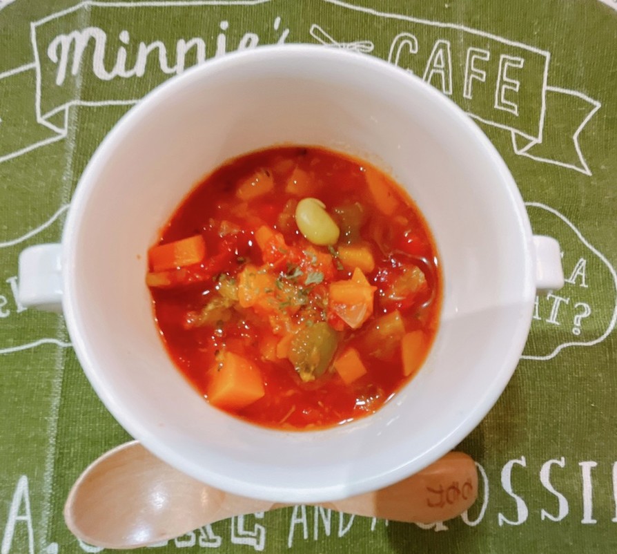 ☆完了期の野菜たっぷりトマトスープ☆の画像