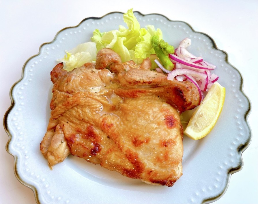 パリパリジューシー鶏もも肉のオーブン焼きの画像