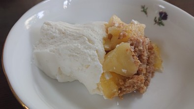 りんご入りレアチーズケーキの写真