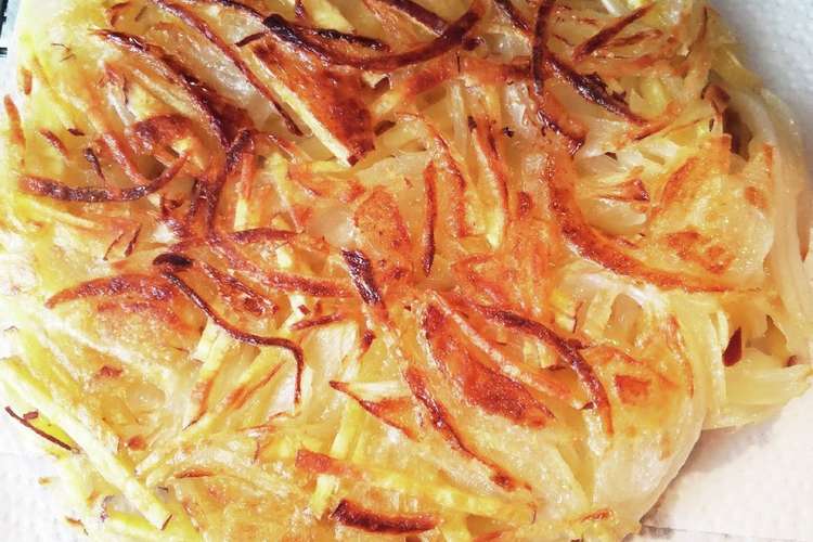 フライパンで簡単 大きなかき揚げ レシピ 作り方 By ぶぶるあやむ クックパッド 簡単おいしいみんなのレシピが378万品