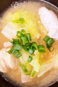 白菜と鮭白子のお味噌汁