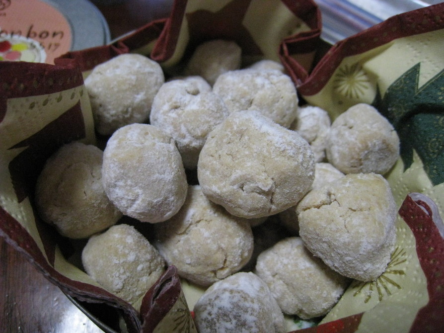 ピーナッツバタースノーボールのレシピ