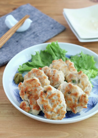 鶏むね肉の和風豆腐ナゲット☆柚子胡椒風味