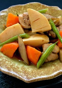 鶏モモ肉・牛蒡・筍の炒め煮(煮物)