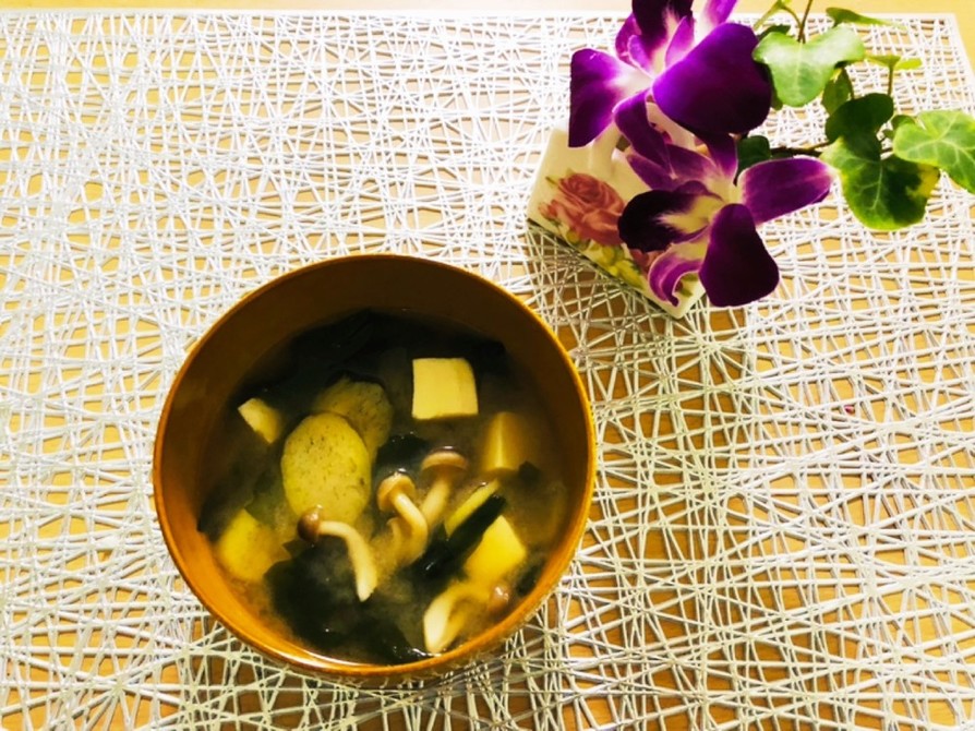 マコモダケのお味噌汁の画像