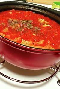 トマト缶ミルフィーユ鍋
