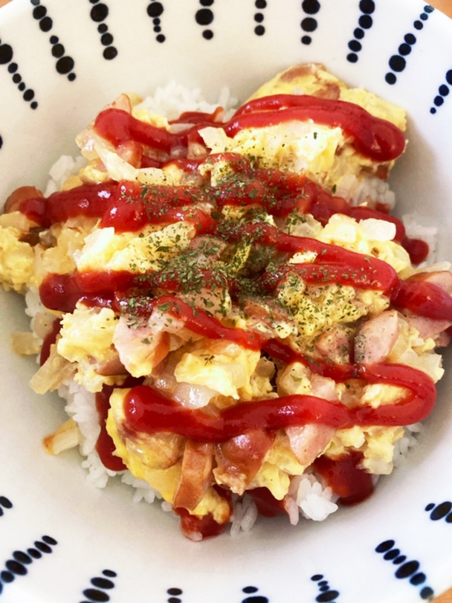 時短オムライス(オム丼)の画像