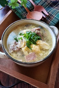 サバ缶のふわたま生姜スープ