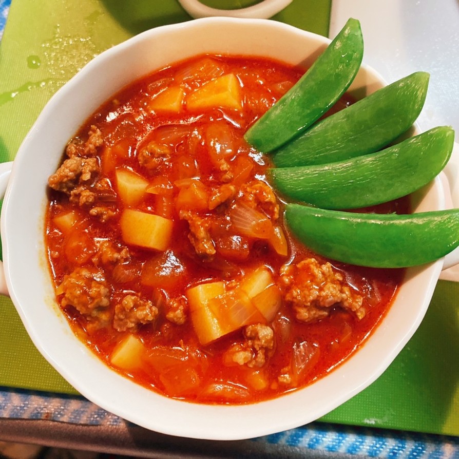 ケニア産コラードグリーンと牛ひき肉の煮込みレシピ