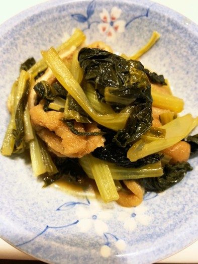 ゆかりのイブクロ　小松菜と油揚げの煮浸しの写真