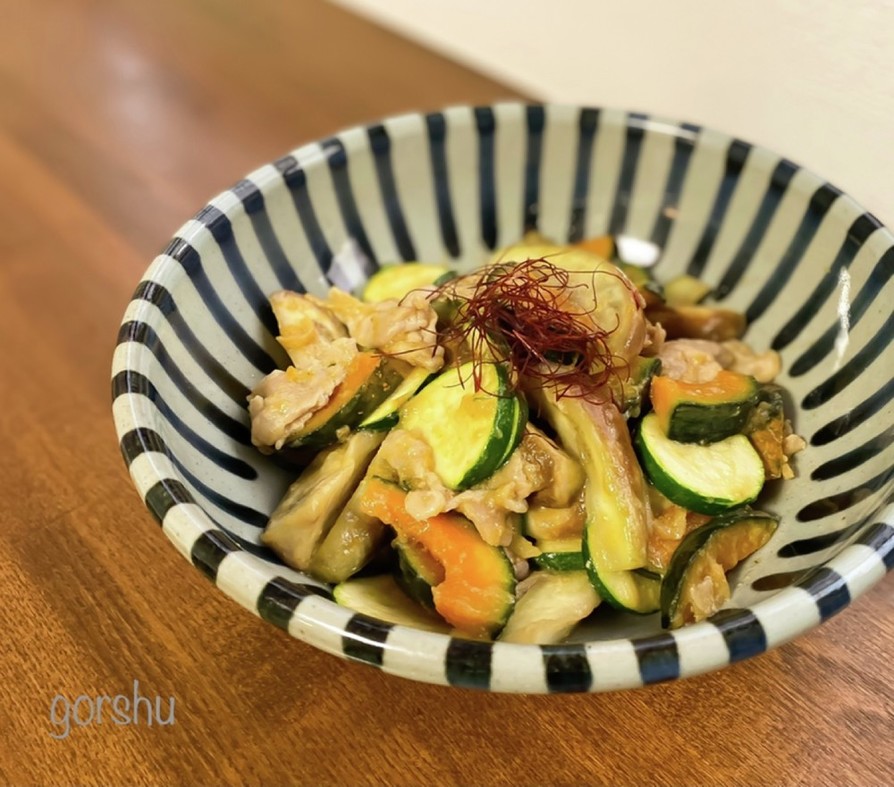 豚肉と秋野菜の塩糀オイスターソース炒めの画像