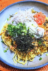 高菜と明太子の博多風スパゲッティ