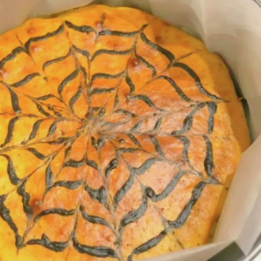 簡単 ハロウィン カボチャチーズケーキの画像