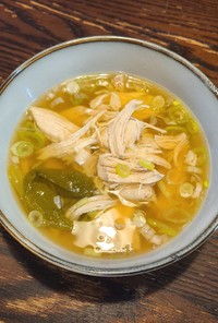 鶏胸肉と長ネギの簡単圧力鍋スープ