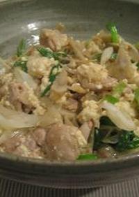 ご飯に合う♬豚ネギごぼうの炒り豆腐♬