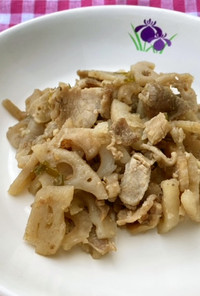 レンコンと豚肉の生姜焼き